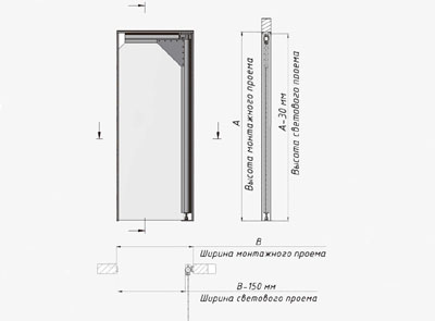 Эластичная одностворчатая дверь МДОП-1200.2200/7 Ирбис